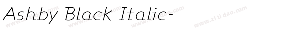 Ashby Black Italic字体转换